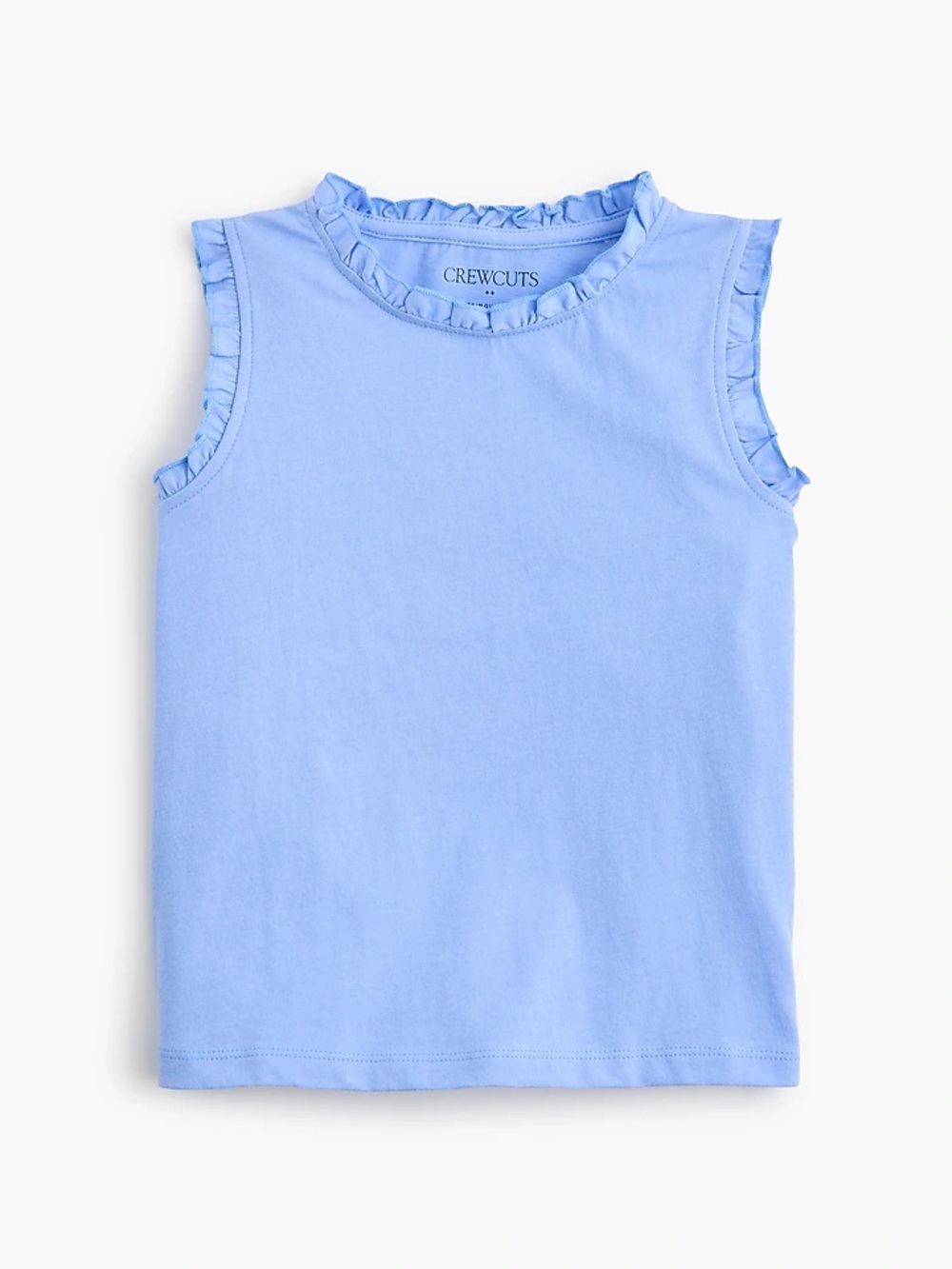 J crew periwinkle Girls' jersey ruffle-trim tank top